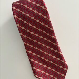 Wembley Red and Cream Striped Silk Tie